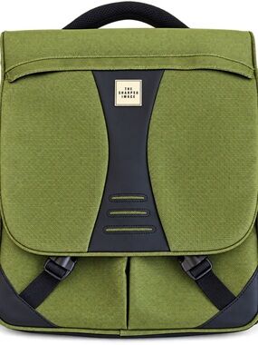 The Sharper Image Olive Green Convertible Backpack Messenger Laptop Bag